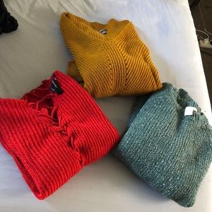 Sweaters (3). Like new. Size small.